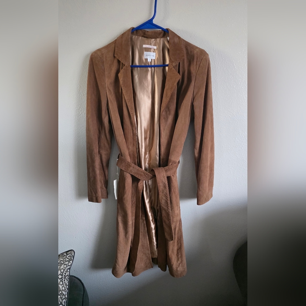 Brown Suede Women's Coat